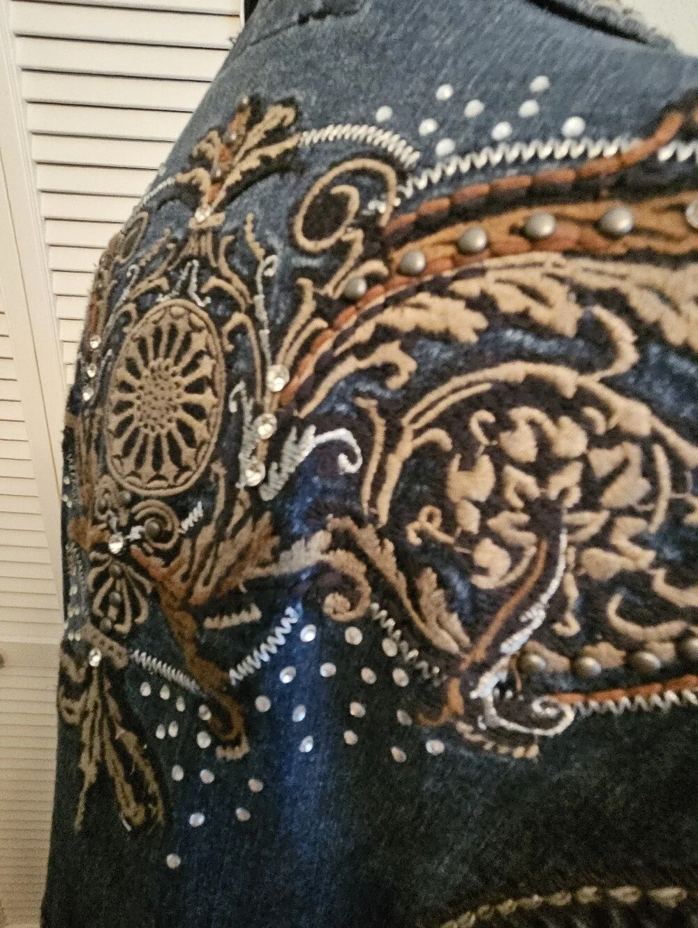 Midnight Velvet Women's Denim Trench Coat - Picture 6 of 16